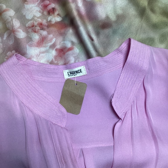 L’agence Pink Long Sleeve Blouse GUC Size 8 - Picture 5 of 13